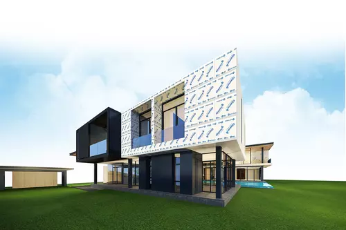 Imagem do produto Placa Glasroc X aplicado em uma casa.