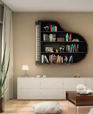 Imagem do produto Placa Habito aplicado em um quarto.