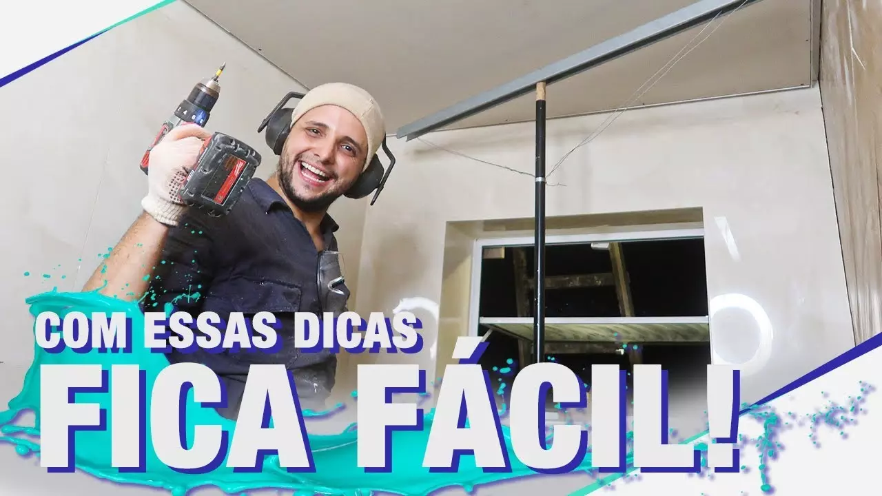 APRENDA A INSTALAR FORRO DE GESSO ACARTONADO SEM AJUDANTE I DIY I TEMP03EP67 thumbnail