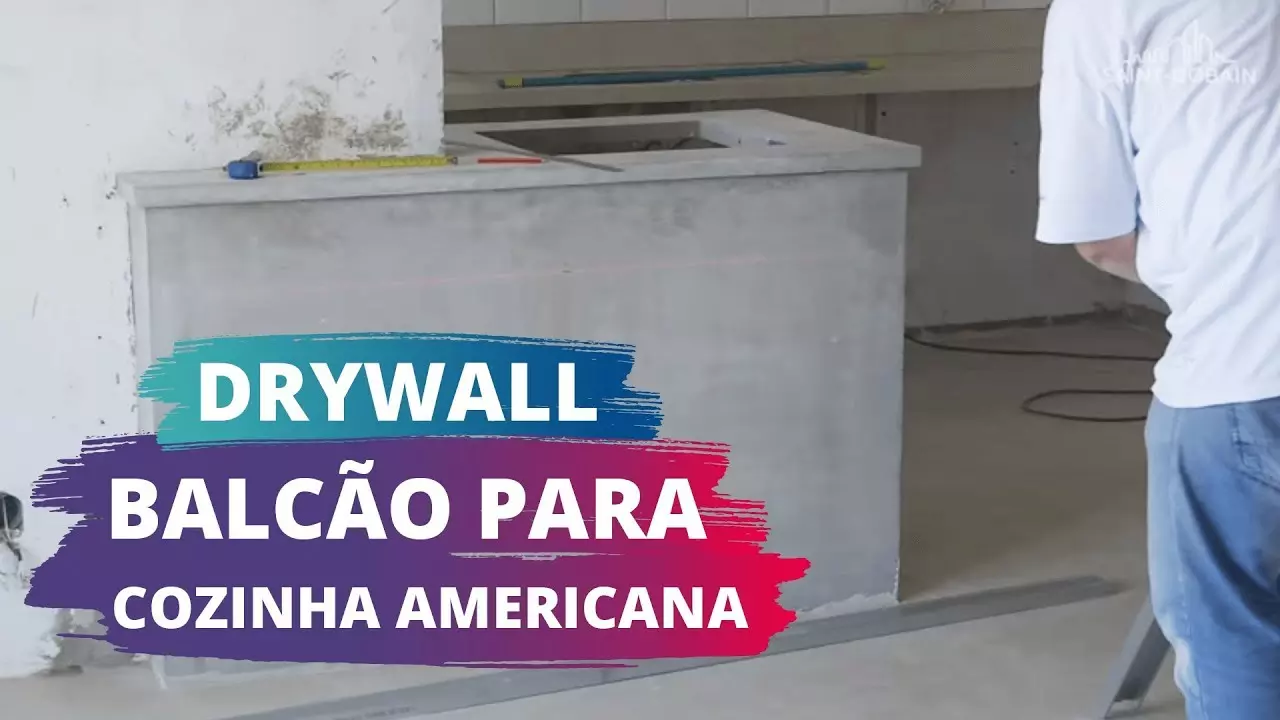 BALCÃO PARA COZINHA AMERICANA COM PLACA DE DRYWALL thumbnail